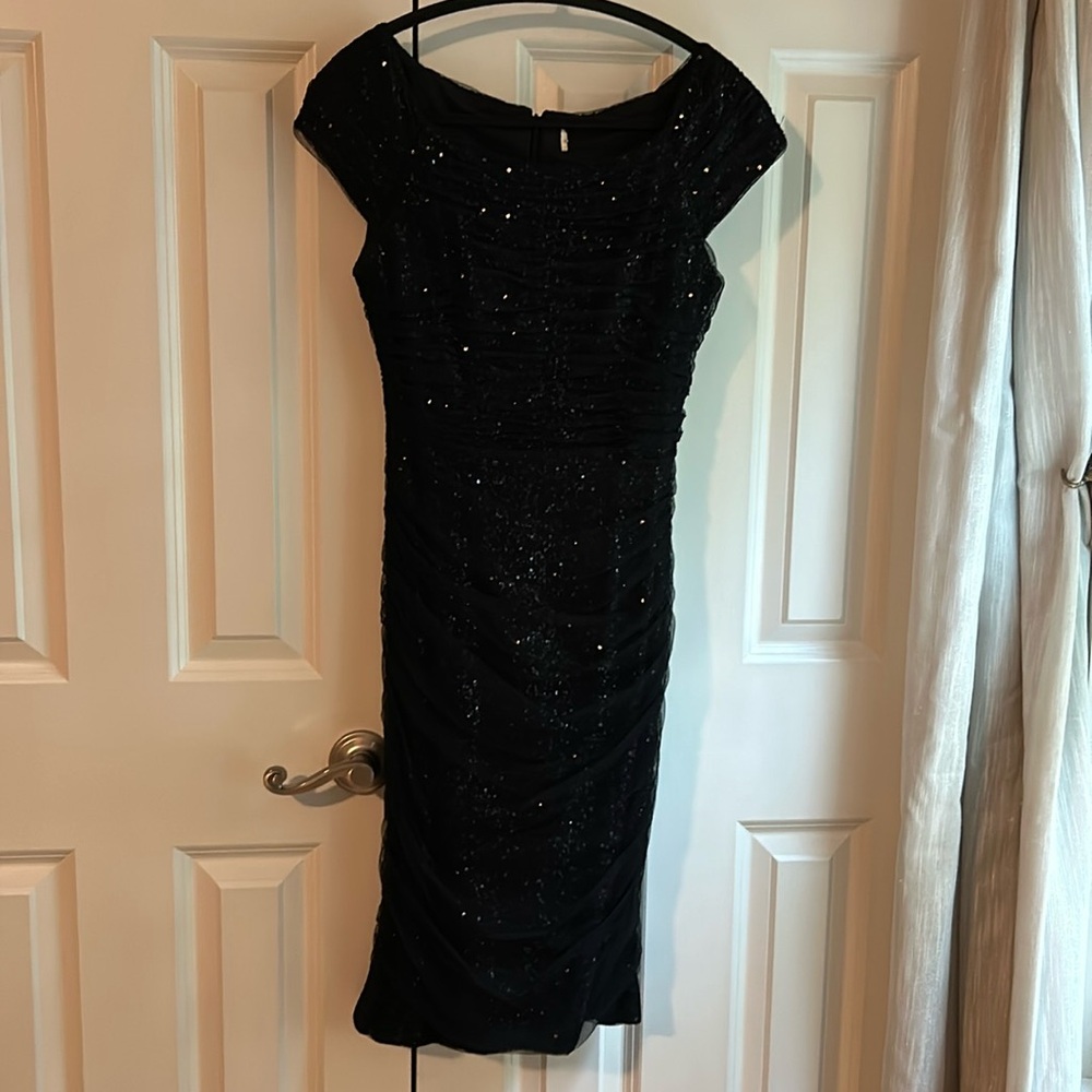 Black evening dress.